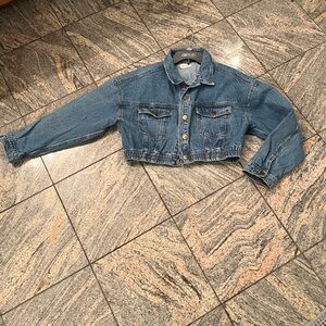 Mono B Blue Women's Denim cropped Jean Jacket .. Jennifer Lopez